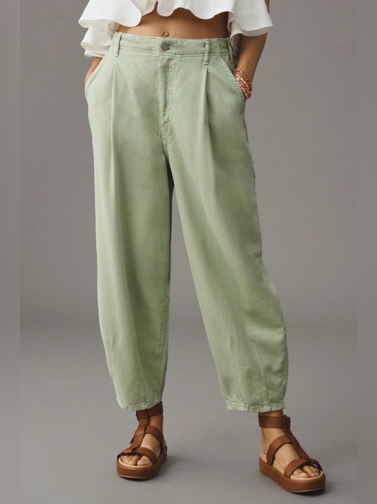 Pilcro Denim - PILCRO The Breaker Mid Rise Tapered Jeans Powdered Sage Color Sz 29,30,31